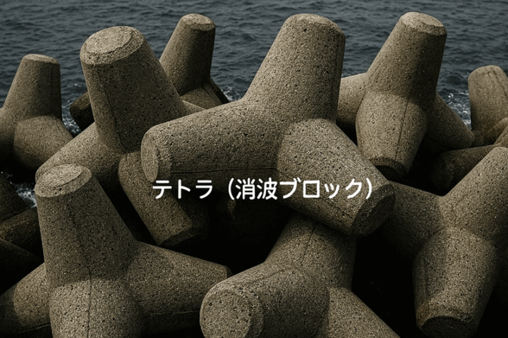 テトラ（消波ブロック）の画像